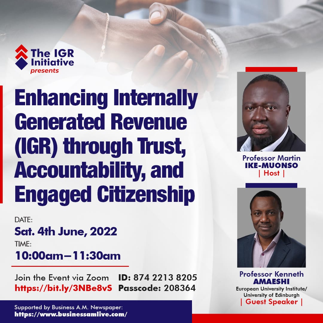 Read more about the article Enhancing Internally Generated Revenue (IGR) through Trust, Accountability and Engaged Citizenship
