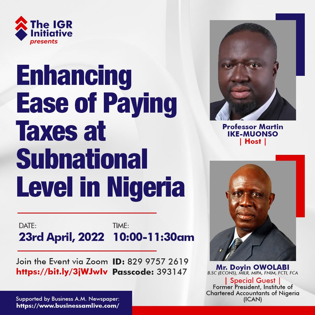 Read more about the article Enhancing Ease of Paying Taxes at Subnational Level in Nigeria